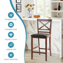 Set of 2 Bar Stools 25 Inch Counter Height Chairs with