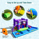 Inflatable Water Slide Park with Splash Pool and 750W Blower