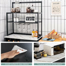 Kitchen Bakers Rack Freestanding Wine Rack Table with Glass Holder and Drawer