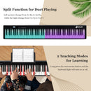 88-Key Folding Electric Lighted Piano Full-Size Portable Keyboard MIDI