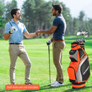 10.5 Inch Golf Stand Bag with 14 Way Dividers and 7 Zippered Pockets