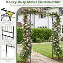 7 FT Garden Arch Arbor with Flat Top Design for Climbing Plants