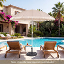 7 FT Patio Umbrella with Fringe Boho Tassel Umbrella for Outdoor Beach Garden Poolside