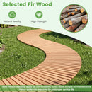 7 FT Wooden Garden Pathway with Anti-slip Surface for Gardens Patios