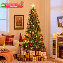 5/6/7 Feet Artificial Christmas Tree with Red Berries and Kerosene Lamps
