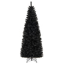 Pre-lit Christmas Halloween Tree with PVC Branch Tips and Warm White Lights