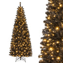 Pre-lit Christmas Halloween Tree with PVC Branch Tips and Warm White Lights