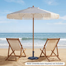 7 Feet Patio Umbrella with Fringe Sun-Protective Beach Umbrella with Boho Tassel