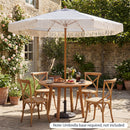 7 Feet Patio Umbrella with Fringe Sun-Protective Beach Umbrella with Boho Tassel