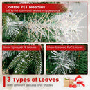 5 Feet Pre-Lit Artificial Christmas Tree with 8 Modes LED Lights with Berries