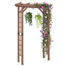 7 Ft Garden Arch Wooden Arbor Outdoor Wood Trellis for Climbing Plants