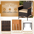 7-Piece Patio Dining Set with Acacia Wood Table & Cushions