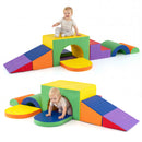 7-Piece Soft Foam Toddler Climbing Blocks Set PU Leather for 1+ Year Old