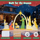 7 Pieces Lighted Nativity Scene with 310 Warm White LED Lights