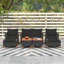 7-Piece Patio Conversation Set with Storage Table & Cushions