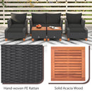 7-Piece Patio Conversation Set with Storage Table & Cushions