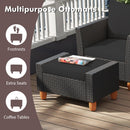 7-Piece Patio Conversation Set with Storage Table & Cushions