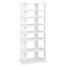 7-Tier Dual Shoe Rack Free Standing Shelves Storage Shelves Concise-Black