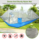 600lbs Load 2 Persons Hammock w/Mosquito Net Outdoor Hiking Camping Hommock Portable Nylon Swing Hanging Bed w/ Strap Hook Carry Bag