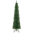 5/6/7/8 Feet Pencil Christmas Tree with 295/392/523/671 Memory Wire Branch Tips and Upgraded Metal Stand