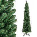 5/6/7/8 Feet Pencil Christmas Tree with 295/392/523/671 Memory Wire Branch Tips and Upgraded Metal Stand