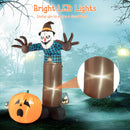 7 FT Inflatable Halloween Haunted Scarecrow Pumpkin Ghost with Built-in LED Lights