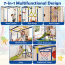 7-in-1 Indoor Jungle Gym for Toddlers with Slide & Rings
