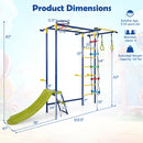 7-in-1 Indoor Jungle Gym for Toddlers with Slide & Rings
