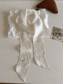 Korean-style Retro Floral Long Silk Scarf