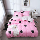 Printed Four-piece Eyelashes Bedding Set