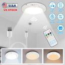 Magnetic Flush Ceiling Light Rechargeable Motion Sensor Ceiling Light Wireless Ceiling Light with Timer Remote Stepless Dimmable for Closet Stairs Gar