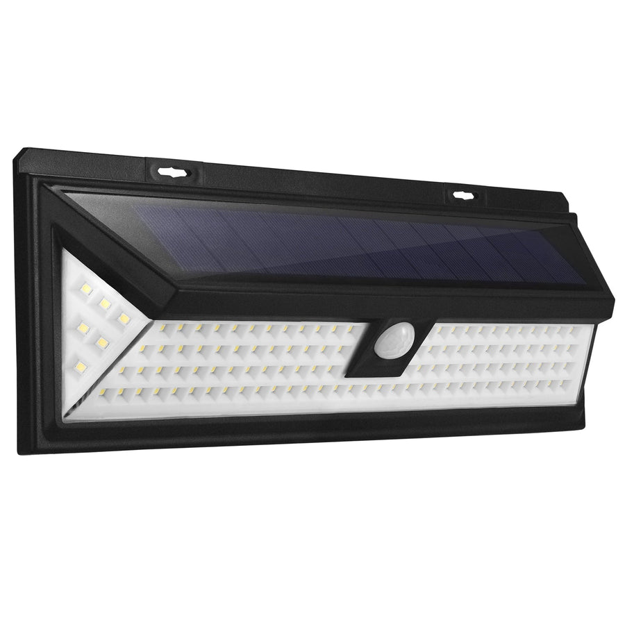 Solar Lights 118 LEDs Solar Wall Light Outdoor Motion Sensor Lamp IP65 Waterproof 120¡ Sensing 270¡Wide Lighting Angle for Garage Garden Pathway