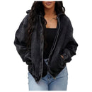 Womens Vintage Washed Denim Jacket