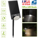 Solar Spotlights Outdoor 10LEDS Landscape Lights 120¡ Motion Sensor Lamps 180¡Lighting IP65 Waterproof for Garage Garden Front Door