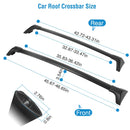 Car Roof Rack Cross Bars Aluminum Alloy Cargo Carrier Rooftop Crossbars Fit for Toyota RAV4 2019-2024 with Side Rails for Cargo Carrier Bag Kayak Bike