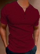 Summer Fashion Men's V-neck Short Sleeve Coat