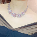 Diamond Flower Zircon Jewelry Set
