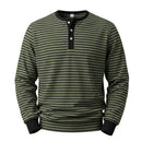 American-style Vintage Striped Long-sleeve Mens Top