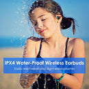 Unilateral Wireless Earpiece Rechargeable Wireless in-Ear Headset with Hook for Car Driving Phone Call Office