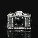 High-end Luxurious Heavy-Embroidered Shiny Champagne Bottle Rhinestone Evening Bag