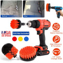 3Pcs/Set Drill Brush Power Scrubber Cleaning Brush for Car Carpet Wall Tile Tub Cleaner Combo