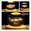 LED Galaxy Crystal Ball 3D Moon Lamp