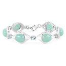 39.72 Carat Genuine Aquamarine .925 Sterling Silver Bracelet