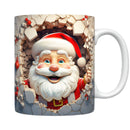 Creative 3D Christmas Ceramic Mug Snowman Santa Design