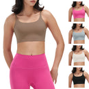 Women Strap Sport Bras Padded StrappyÊCrop Square Neck Low Impact Bras SexyÊFitnessÊTank Tops with Removable Pads Flat Straps for Gym Yoga Workout Run