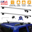 2Pcs Car Roof Top Crossbar Rack Aluminum Alloy Luggage Carrier Rack 330lbs Max Load w/Lock Fit Most Cars SUVs