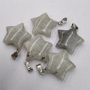 Natural Stone Crystal Agate Star Pendant