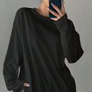 Interior Sunscreen Round Neck Long Sleeve Women's T-shirt Top