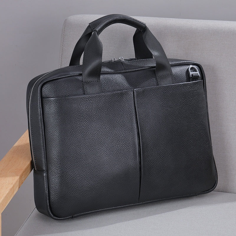 Large Capacity Men's Cowhide Briefcase
