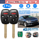 2Pcs Fit For Honda Civic 2006-2013 Remote Keyless Entry Shell Button Car Key _x000B__x000B_Fob Uncut Key Cover Case N5F-S0084A N5F-A05TAA